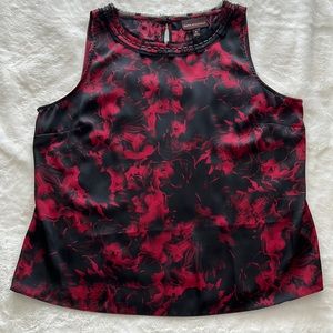 Dressy Tank Top- Dana Buchman- Red & Black- Size XLarge. Great condition.